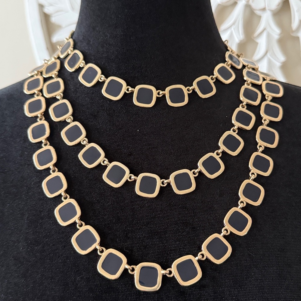 Tri strand statement necklace